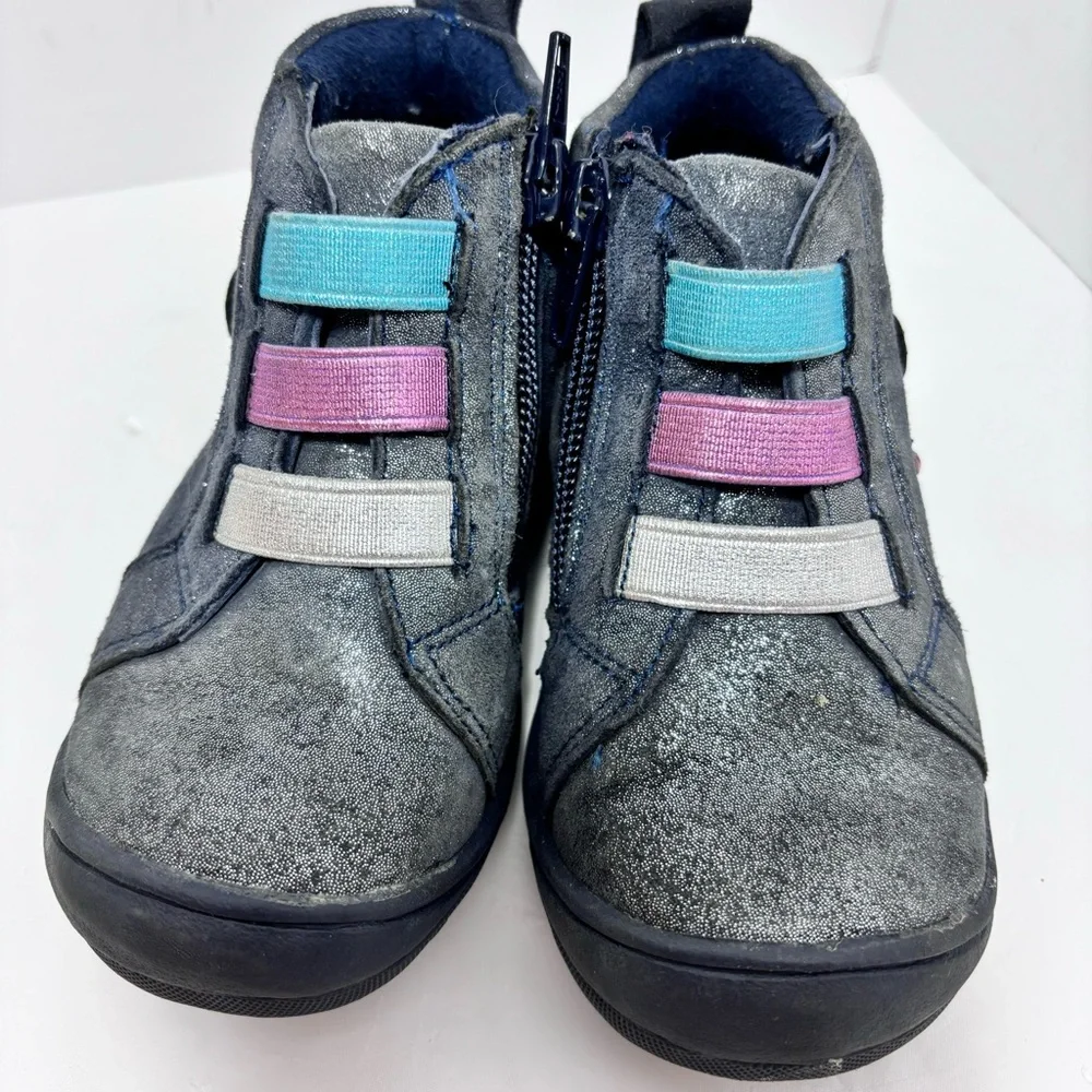 Lasocki Toddler Girls Glitter Ankle Boots w/ Heart Patch‎ Size 8